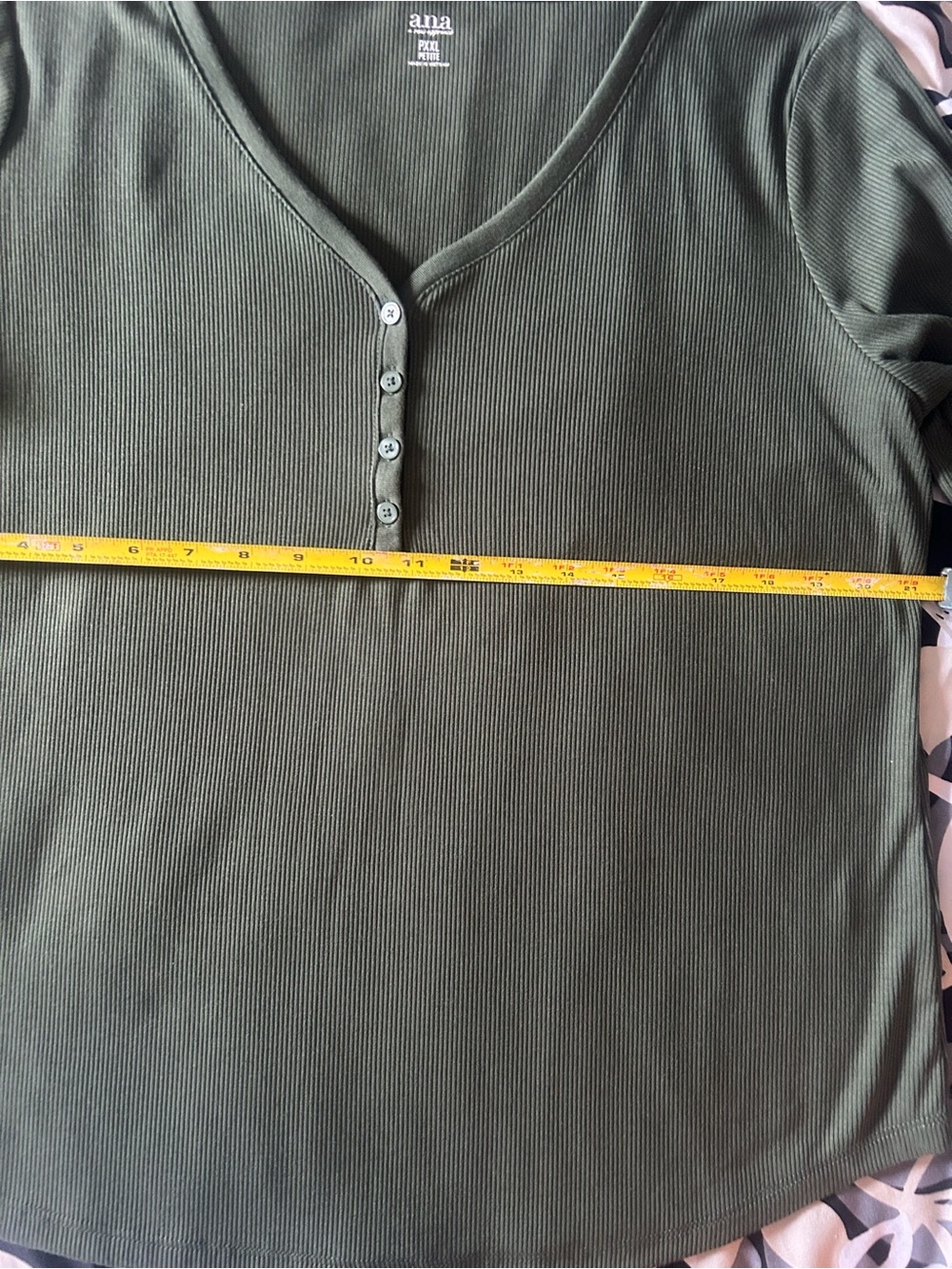 a.n.a Olive Green Long-Sleeve Henley Top - Picture 8 of 9